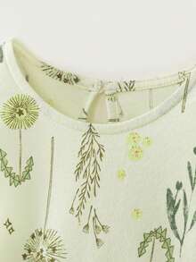 Đầm cotton cho bé gái, mềm mại, thoáng khí, trang phục mùa hè, họa tiết chấm bi dễ thương, thích hợp mặc hàng ngày năm 2026. - Tông màu vàng-xanh - Xem 6