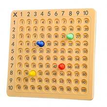 Gioco da tavolo per la moltiplicazione, giocattolo educativo in legno per bambini dai 3+ anni, gioco interattivo di apprendimento matematico e pensiero - Multicolore - Visualizzare 9