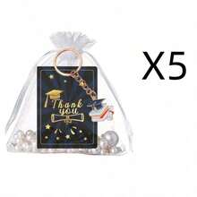 15pcs/Set 2026 Graduation Commemorative Keychain Set, Zinc Alloy Rectangular Graduation Pendant, Suitable As Gifts For Graduation Ceremony, Graduation Party Favors - Multicolor - View 7