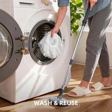 Spin Mop And Bucket Set,Detachable Double Buckets Separate Dirty Water With StainlSteel Wringer For Floor Cleaning,Cleaning Buck - A - View 8