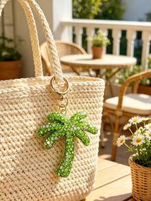 Mặt dây chuyền hình cây dừa đính đá toàn bộ - Phong cách Boho nghỉ dưỡng. Mặt dây chuyền hình cây biển nhiệt đới, mặt dây chuyền hợp kim hình đại dương, phong cách Hawaii. Thích hợp để trang trí ba lô, ví, phụ kiện hộp tai nghe, mặt dây chuyền xe hơi, phụ kiện thời trang tối giản và trang sức hình giọt dầu. Thích hợp cho phụ nữ mặc hàng ngày, đi nghỉ mát và dự tiệc. - Nhiều màu - Xem 9