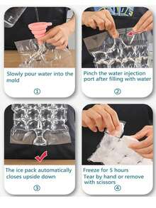 100pcs Disposable Ice Bags, Leak-Proof Tear-Resistant Ice Bags, Suitable For Cocktails, Beverages, Smoothies, Seafood, Food Storage, No Odor Transfer, Easy To Use And Store, Perfect For Summer Parties, BBQs, Picnics, Home Kitchens, Essential Summer Kitchen Accessory - Multicolor - View 5