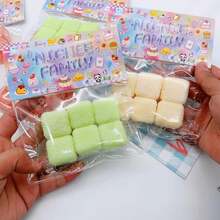 1pc Fruit Gummy Soft Candy, Squishy Cube Stress Relief Toy - Multicolor - View 2