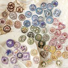 20pcs/Pack Embossed Wax Seal Stickers, Suitable For Scrapbooking, Diaries, Envelopes, Photo Albums, Office Supplies, Calendars, Personal Planners, Paper Crafts Decoration - A - View 5