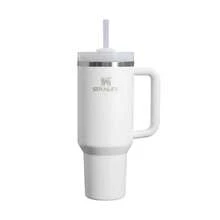Stanley Authorized White Water Bottle With Spill-Proof Lid | 18/8 Stainless Steel Double Wall Vacuum Insulated | Flip Straw Leakproof | Dishwasher Friendly For Gym, Travel, Outdoor - 白色 - 查看 1