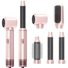 UKLISS 5-In-1 Green & Gold Hot Air Comb: 800W Multi-Purpose Tool For Curling, Straightening & Drying, Portable For Travel & Great Valentine's Present - 675粉色 - 查看 12