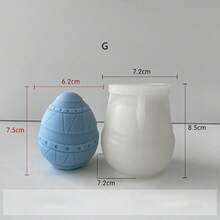 Khuôn silicon làm nến hình trứng DIY, hình trứng có hương thơm, đá thơm, xà phòng thủ công, quà tặng. - Trắng - Xem 11