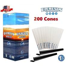 Elements Ultra Thin Rice Cones 1 1/4 Size 200 Pack Andamp; 2 Tubes - như hình - Xem 6