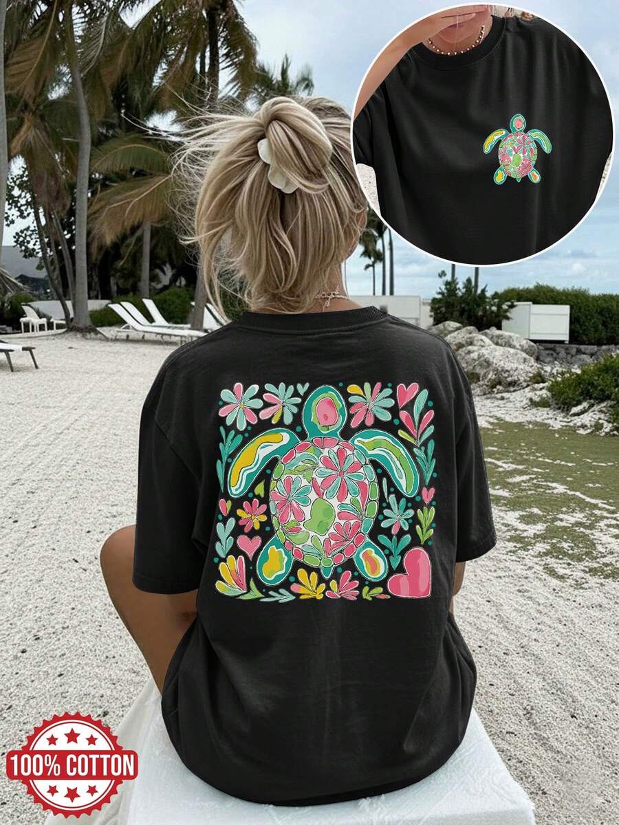 Women T-Shirts - Black - View 1