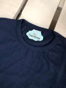 Blusa Outono Inverno Meia Estação iInfantil Masculina Lisa Básica Casual Segunda Pele para Meniso de 4 a 14 Anos - Azul Marinho - Visão 7