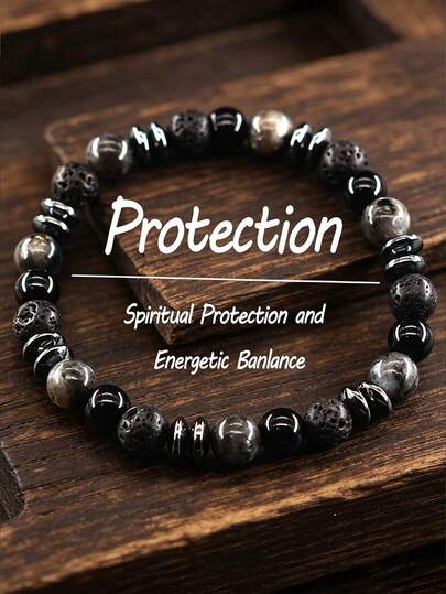 YAUKIA Classic Natural Tiger'S Eye & Obsidian Bracelet , Spiritual Protection And Energetic Banlance Jewelry , Ymbolizes Focus, Determination , Oga Meditation For Women And Men , Ideal For Daily Wear