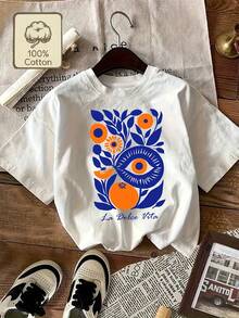Women T-Shirts - [White] - View 6