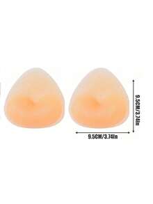Conjunto de 1/2/6 unidades de bojos de silicone reutilizáveis para sutiã, enchimento invisível push-up, protetores de mamilo triangulares transparentes/nude macios e espessos para levantar e modelar, à prova d'água e resistentes ao suor, adequados para biquíni, roupa de banho, sutiã esportivo, vestido de noiva, previnem a flacidez e a exposição, confortáveis e fáceis de limpar, adequados para vários tipos de busto, ideais para praia, piscina, uso diário, Dia dos Namorados, casamento, presente de formatura - Versão em silicone - Ver 16