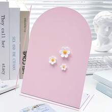 4pcs/Set [1 Board + 3 Flower Magnets] 2025 Magnetic Message Board Office Desktop Whiteboard Household Memo Reminder Board Entrance Hall Note Double-Sided Anime Desktop Magnetic Message Board Note Board Vertical Badge Small Card Storage Display Board - Message Board - View 14