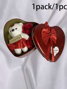 1 pezzo Set regalo in scatola di latta a forma di cuore romantico - Il regalo romantico perfetto per il tuo amato, adatto per anniversari, compleanni, festa della mamma, proposte di matrimonio e sorprese per le vacanze. Include 3 rose artificiali realistiche, un pezzo decorativo e un cartellino inciso con "Ti amo". - multicolore - Visualizzare 11