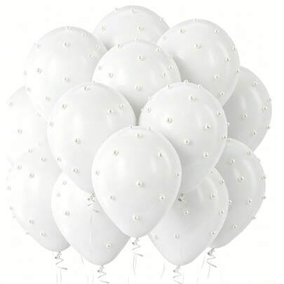 132pcs White Balloons 10 Inch Balloon Kit Suitable For Wedding, Valentine's Day/Proposal, Birthday, Graduation, Anniversary, Bachelorette Party Decoration