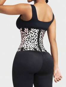 1pc Women's Waist Trainer, High Compression Waist Cincher, Abdominal Shaper, 3-Layer Wrap-Around Corset, Classic For Everyday Wear PSML - 黑白 - 查看 5
