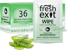 FreshExit Flushable Wipes For Adults U2013 36 Individually Wrapped  Wet Wipes, Travel Size, Extra-Large Unscented, Hypoallergenic U2013 Feminine Hygiene &Amp; Personal Care Wipes - 顏色A - 查看 1