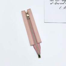 1pc Handbag Hardware Double-Sided PU Leather Woven Zipper Tape, 35cm/13.78in Length Handmade Sewing Zipper - Multicolor - View 18