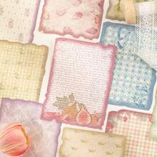 30pcs Vintage Plaid Pattern Papers, Floral & Fruit Retro Faded Decoration Materials, Suitable For Various DIY Scrapbooking, Journaling, Holiday Decorations, Scrapbook Supplies - A - View 9