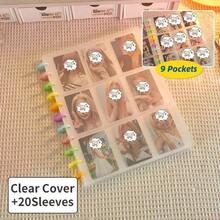 1 cuốn album ảnh rời khổ A4 180 trang, gáy lò xo hình nấm 11 lỗ, bộ sưu tập thẻ Lomo, các trang bên trong bằng nhựa PP 9 khe, đồ dùng văn phòng phẩm - Nhiều màu - Xem 2