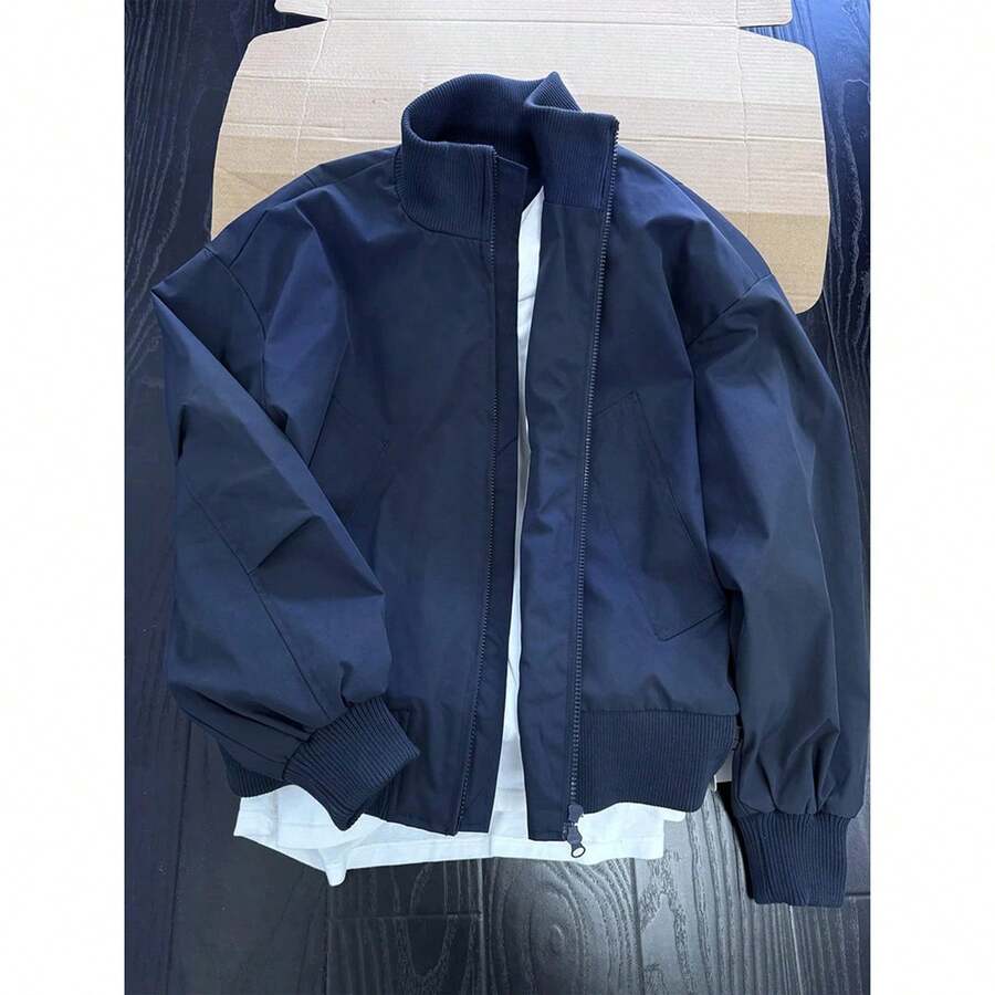 Men Sports Jackets - Navy Blue - View 1