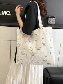 Floral Pattern Fashion Tote Bag, Spring/Summer - Multicolor - View 7