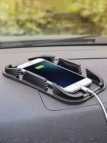 多功能车载手机支架，仪表盘安装支架，导航支架，防滑垫，通用型 - 純色 - 查看 3