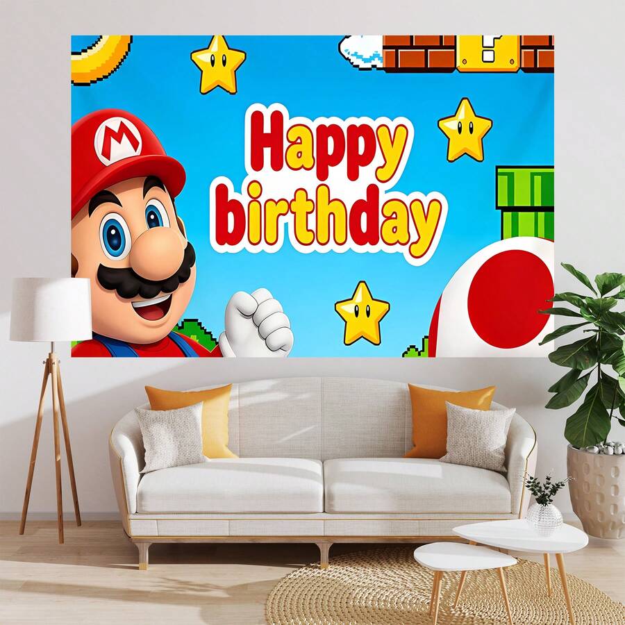 Bright And Cheerful "Happy Birthday" Themed Decoration Background, Very Suitable For Decorating Themed Birthday Parties. - Multicolor - View 1