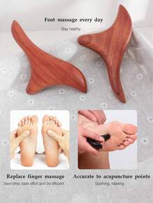 2件套木制穴位按摩刮痧工具，专业淋巴排毒工具，木制理疗按摩工具，适用于背部、腿部、手部、面部，刮痧，淋巴引流，减少橘皮组织，背部按摩，学校，返校，旅行，旅行必备，居家必备 - 彩色 - 查看 2