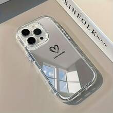 Phone Case: Lucky Love Suitable For IPhone 16 Pro Max/15Pro/14 PLUS/13/12/11/7PLUS/Xsmax/Xr Mirror Phone Case, Shock-Absorbing, Anti Slip, Lightweight, High-Quality Makeup Mirror Protective Phone Case For Men And Women,,Stay On With A Variety Of Styles To Make Your Phone The Center Of Attention - Style1 - View 7