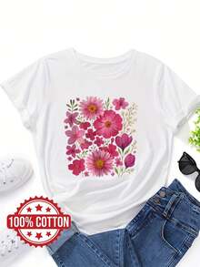 Women T-Shirts - [White] - View 1
