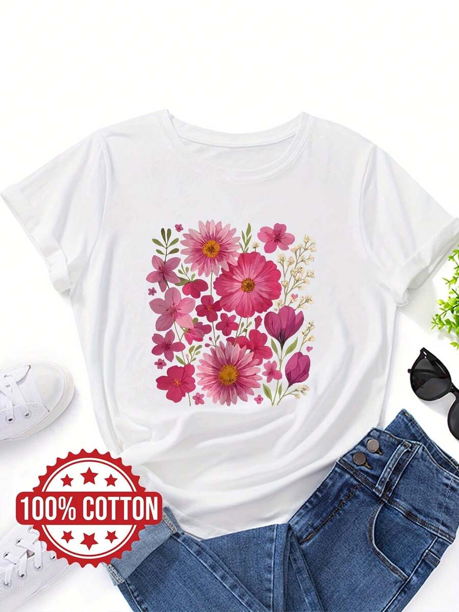 Women T-Shirts - [White] - View 1