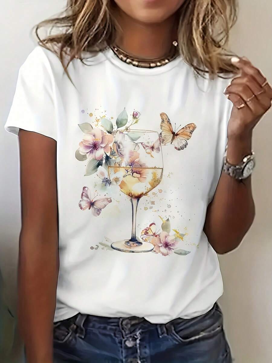 Women T-Shirts - [White] - View 1