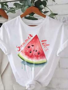 Women T-Shirts - [White] - View 7