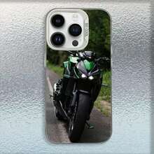 Funda de teléfono Car Bike K-Kawasakis compatible con  16,15,14,13,12,11,Mini,Pro,MAX, cubierta blanca mate a prueba de golpes, funda compatible con  17 Pro Max, funda  17 Pro, funda  17, funda  16, funda  16 Pro Max, funda  15 - z7 - Ver 4