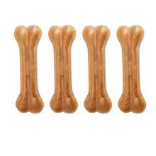 Que que gặm cho thú cưng 8cm, 4 que/gói - Dành cho chó nhỏ/trung bình, đồ chơi xương bền lâu, đồ chơi gặm cho thú cưng, que gặm làm sạch răng cho chó. - Màu Khaki - Xem 7