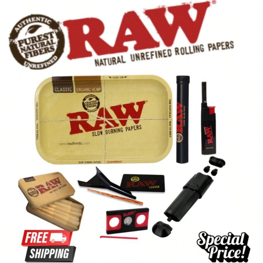 RAW Complete Tray Kit 11x7 Cones 1 1/4 Tube Lighter Loader Cutter Filler - 如圖所示 - 查看 1