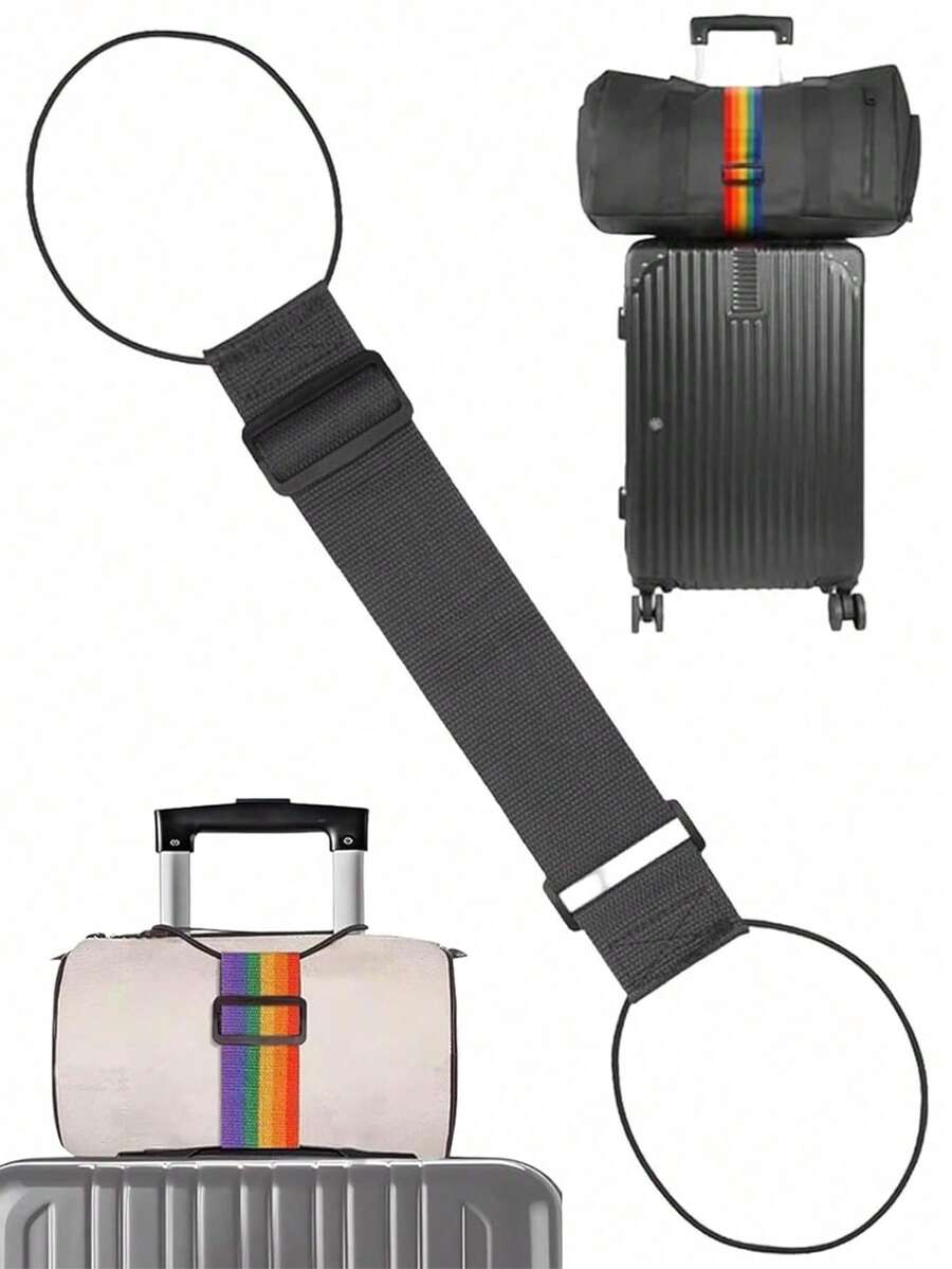 1 pezzo Cinghia per valigia, cinghia per zaino e valigia, cinghia multifunzionale per trolley con gancio esterno, adatta per valigie da viaggio leggere e piccole, elementi essenziali da viaggio, forniture per crociere