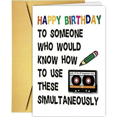 Funny Birthday Card Banquet Gift Gift Card Suitable For Family Friends Male/Female 10 12 20 30 38 40 42 50 52 60 62 70 75 80 82 90 Age Group Friendship Gift Party Classmate Mr./Ms. Funny Family Son Daughter
