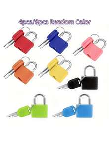 3pcs/Set Luggage Locks With Keys, Mini Padlocks With Keys, Suitable For Backpacks, Suitcases, Luggage, Bags, Storage Cabinets, Toolboxes, Random Colors - Lock - View 11