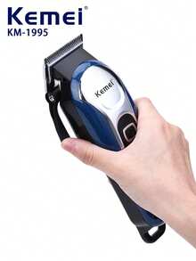 Kemei KM-1995 男士电动理发器，复古油头电动理发器，适用于理发店，USB充电，持久耐用，可修剪头发/胡须，父亲节礼物 - 查看 4