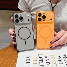 A New Four-Corner Drop-Proof Case That Instantly Transforms Into A Large-View Window Case For IPhone 17 Pro Max, Fully Transparent, And Can Also Be Used As A Lens Protector For Apple 16 Pro (13/14/15 Soft). - Orange - View 5