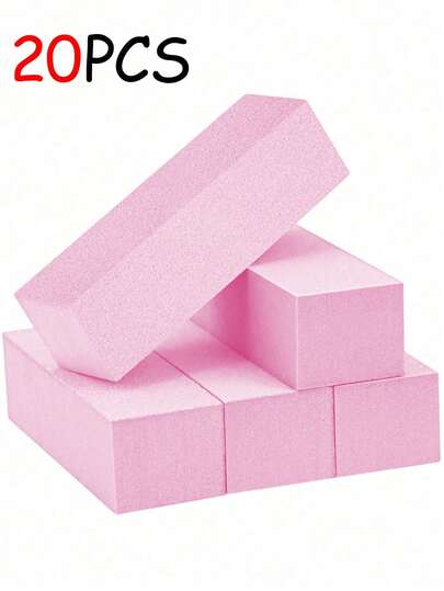 klimonla 10pcs Nail Buffer Block, Medium/Fine Grit 100/180 Finishing Buffers For Acrylic Nails Gel Polish Nails, 3 Way Professional Pedicure Manicure Buffer Kits