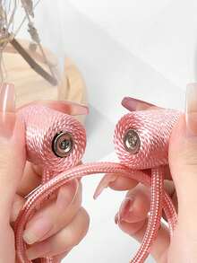 2pcs/4pcs Magnetic Polyester Cylinder Side Suction Window Curtain Tie Backs, Multiple Colors & Sizes Available, Suitable For Curtain Fixing And Decoration - Multicolor - View 10