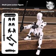 1pc Magnetic Jointed Doll Doll, Lucky 13 Posable Figure, 3D Printed Movable Joints, Stress Relief Doll, DIY Action, Simulation Combat Doll Doll, Birthday/Holiday Gift - Multicolor - View 12