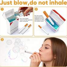 Bubble Cigarette Blower Kit, 2 Pack Mini Bubble Blower Sticks Stress Relief Toy For Men Women, Birthday Christmas Party Gift - Multicolor - View 7