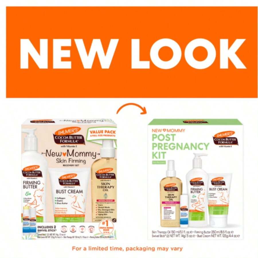 Kit de recuperación del embarazo de Palmer's Cocoa Butter, cuidado de la piel para marcas de estiramiento y cicatrices post-parto - Kit de recuperación - Ver 1