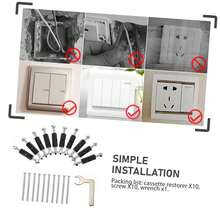 86 Type Insulated Junction Box Repair Kit (Short Adjustable 69mm, Long Adjustable 82mm), 118 Type Insulated Junction Box Repair Kit (Adjustable 50mm, Long Adjustable 61mm), Includes 10 Repair Tools, 10 Screws And 1 Wrench - Upgraded Insulated Material - Socket Switch Repairer - View 10