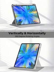 TenYide 这款旋转保护壳兼容 iPad 第 5/6/7/8/9/10/11 代、iPad mini 第 6/7 代、iPad Air 第 1/2/3/4/5 代、11 英寸 (M2)/11 英寸 (M3)/13 英寸 (M2)/13 英寸 (M3)、iPad Pro 12.9 英寸（第 3/4/5/6 代）、Galaxy Tab/ Tab/ Xiaoxin Pad/ Idea Pad/Mate Pad/Honor Pad/Xiaom iPad/Redm iPad 等型号，内置手写笔收纳槽，360 度旋转保护支架，透明后盖，支持自动唤醒/睡眠功能。 - 淺灰色 - 查看 4